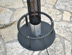 Outdoor bar table with infrared heating with foot rest